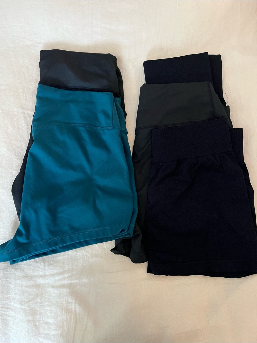 Stretch Active Shorts - Teal and Black